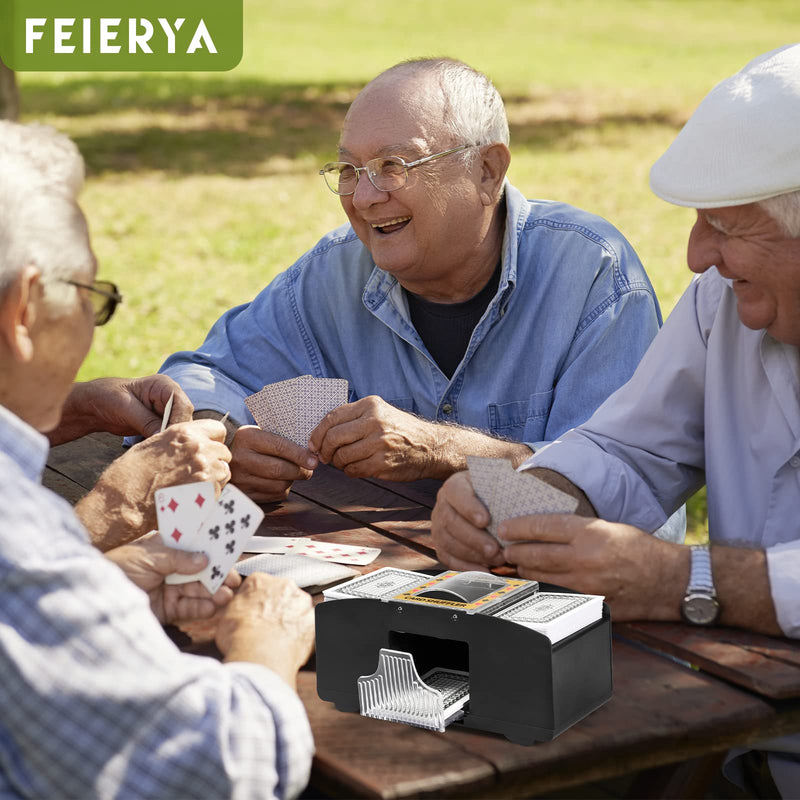 [Australia - AusPower] - FEIERYA Automatic Card Shuffler,Playing Card Shuffler Electric for Poker UNO Card Game 