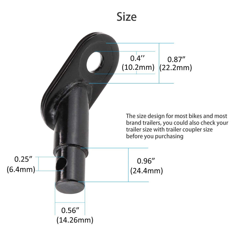 [Australia - AusPower] - Biange Bike Trailer Hitch Connector, Cycling Adapter Accessories (Black) 2*black 