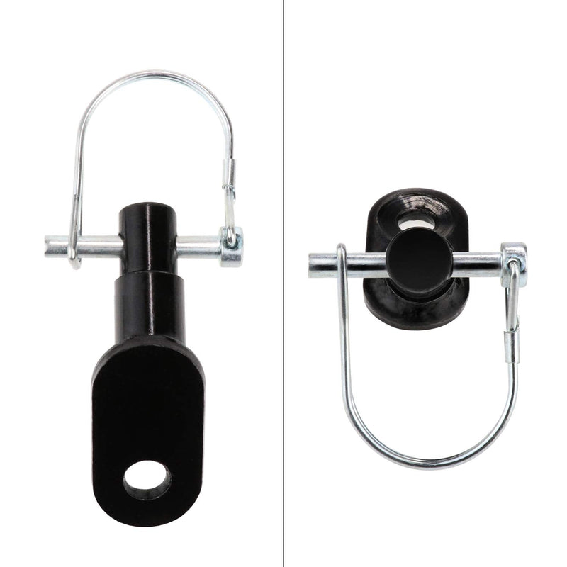 [Australia - AusPower] - Biange Bike Trailer Hitch Connector, Cycling Adapter Accessories (Black) 2*black 