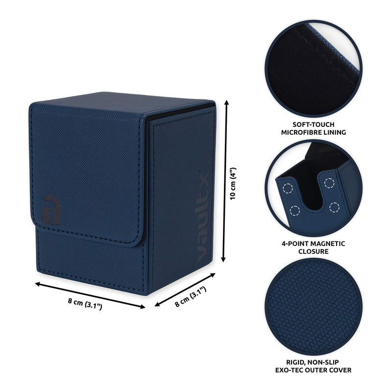 [Australia - AusPower] - Vault X ® Premium eXo-Tec ® Deck Box - Large Size for 100+ Sleeved Cards - PVC Free Card Holder for TCG (Blue) 