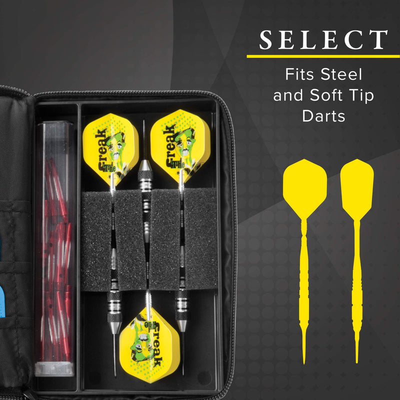 [Australia - AusPower] - VIPER Casemaster Select Nylon Steel and Soft Tip Dart and Accessory Case, Holds 3 Darts, Foam Cushion Allows Flights to be Stored Open Without Being Crushed 