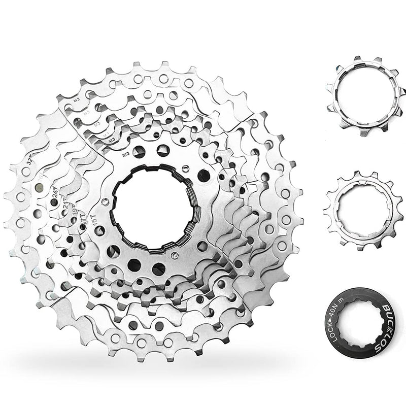 [Australia - AusPower] - BUCKLOS 8/9 Speed Bike Cassette 11-32T/11-36T MTB Cassette, Lightweight Durable Bike Freewheel Fit for Mountain Bike, Road Bicycle, MTB, BMX, SRAM, Shimano… 11-32T--8S 