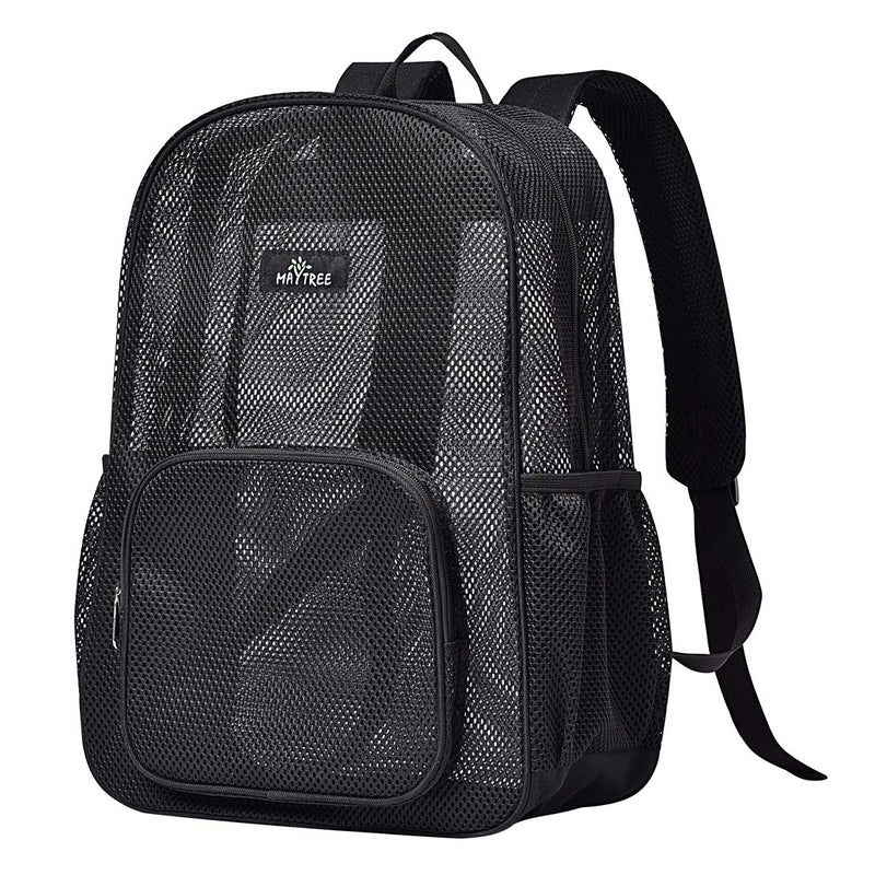 [Australia - AusPower] - Heavy Duty Mesh Backpack, Mesh Backpack for Commuting, Swimming, Travel, Beach, Outdoor Sports Black 