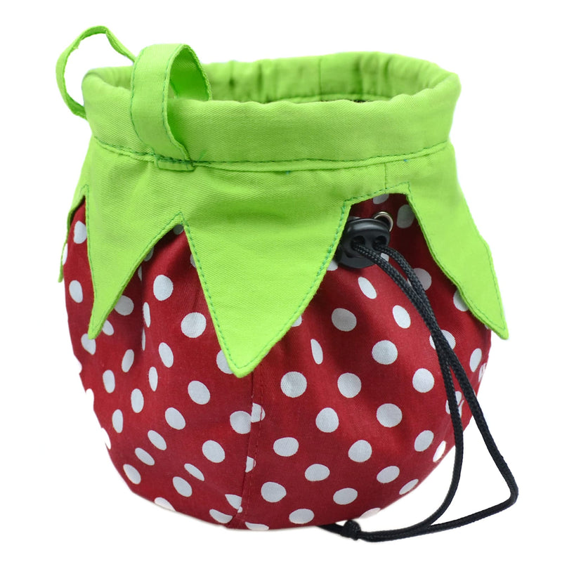 [Australia - AusPower] - Strawberry Chalk Bag with Carabiner Drawstring for Rock Climbing Weight Lifting Rock Climbing Bag Chalkbag 