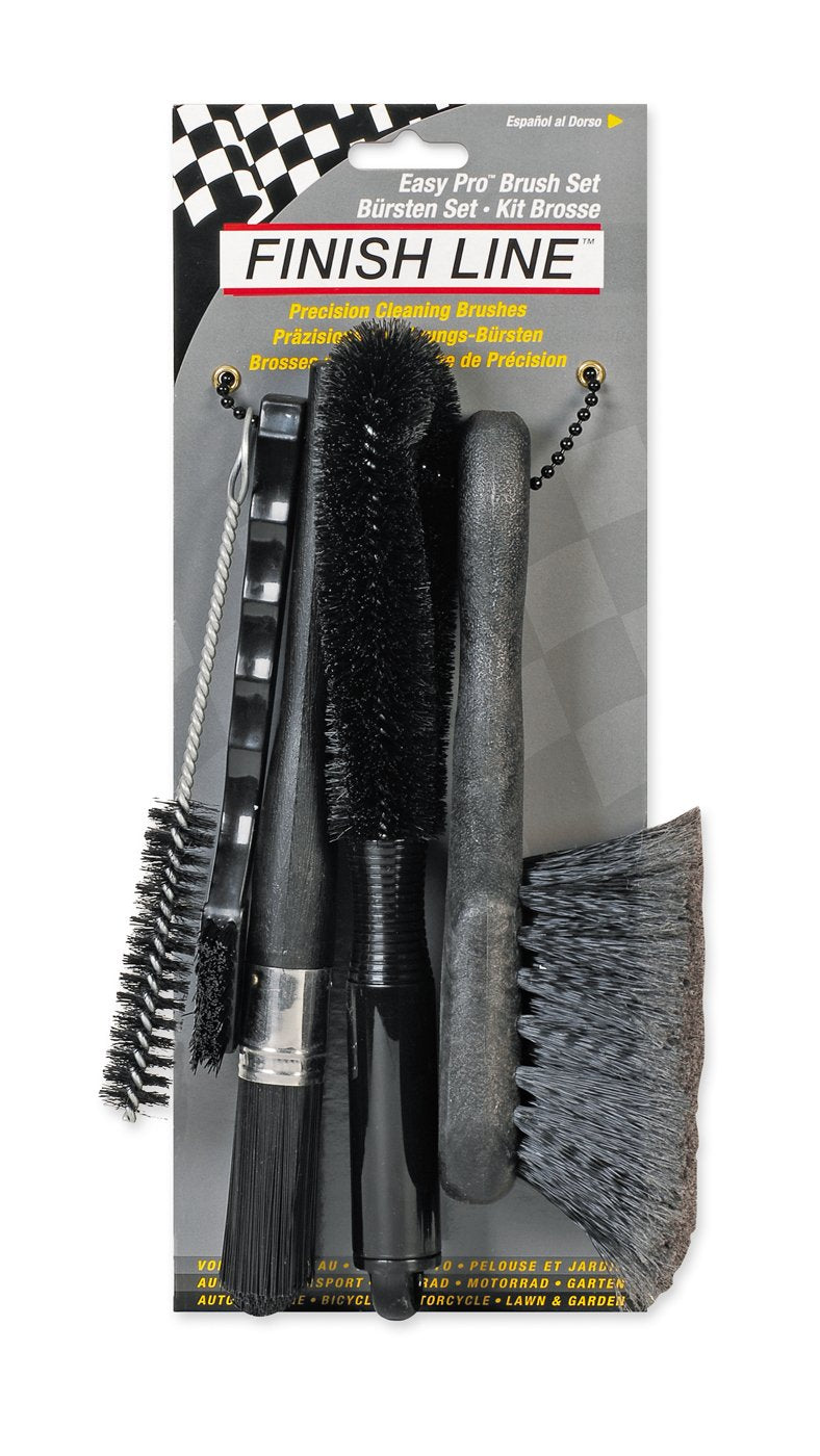 [Australia - AusPower] - Finish Line Easy-Pro 5 Piece Brush Set Precision Cleaning Kit One Size Black 