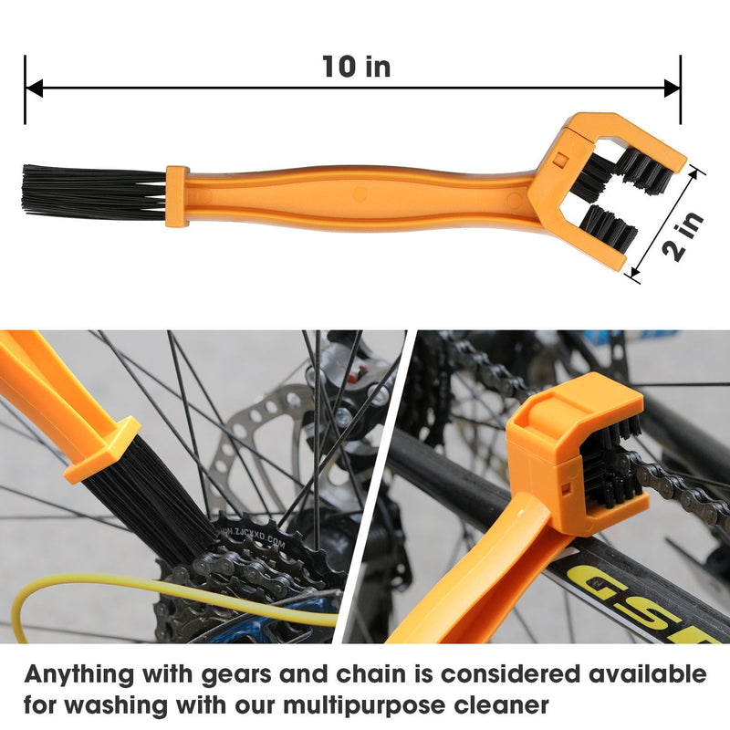 [Australia - AusPower] - SINGARE 7pcs Bicycle Bike Cleaning Tools Set, Bike Clean Brush Kit Suitable for Mountain, Road, City, Hybrid, BMX and Folding Bike 