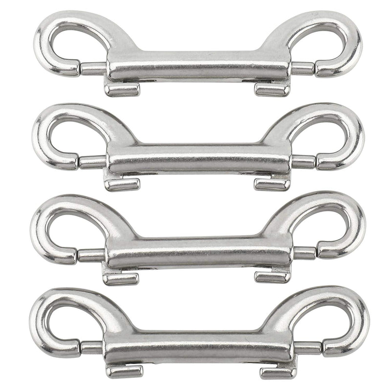 [Australia - AusPower] - Yaegoo 4 Pack 316 Stainless Steel Double Ended Bolt Snap Hook, 3-1/2 Inch Marine Grade Double End Snaps, Trigger Chain Clips Scuba Diving Clips 