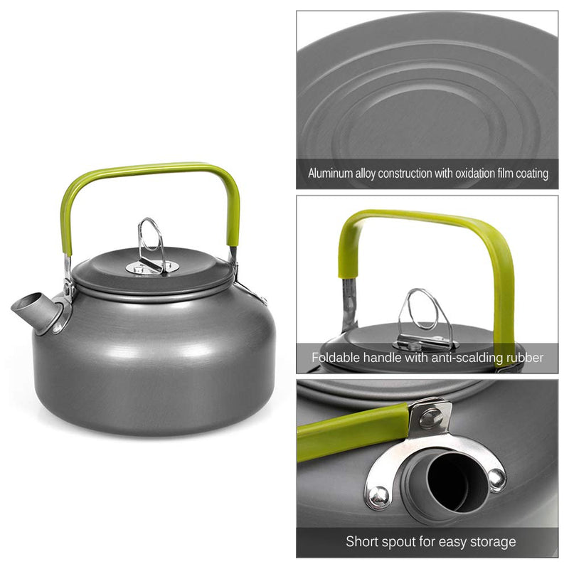 [Australia - AusPower] - Docooler Camping Kettle - 1.1L & 1.6L Portable Ultra-Light Outdoor Hiking Camping Picnic Water Kettle, Teapot, Coffee Pot - Compact, Quick-Heat & Anti-scalding (0.8L) 