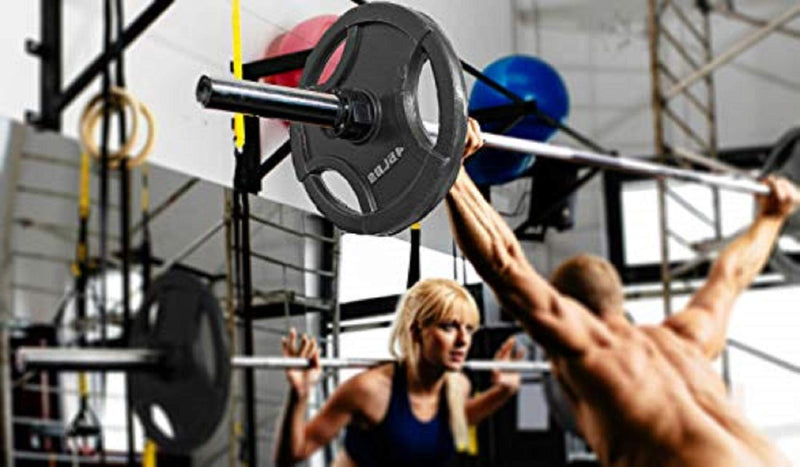 [Australia - AusPower] - Clout Fitness Olympic Barbell Clamps Collars Quick Release Pair of Locking Weight Clips Fit 2 Inch Barbell for Weightlifting Black Olympic 2" 