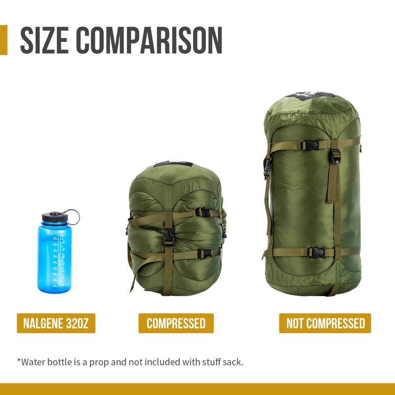 [Australia - AusPower] - OneTigris Sleeping Bag Compression Stuff Sack, 25L OD Green - 25L 