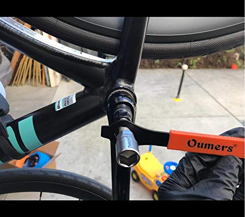 [Australia - AusPower] - Oumers Bike Crank Extractor and Bottom Bracket Remover with 16mm Spanner Wrench, Bicycle Crank Removal Tool Crank Puller Tool-Bike Crank Arm Remover Spanner Repair Tools Kit 