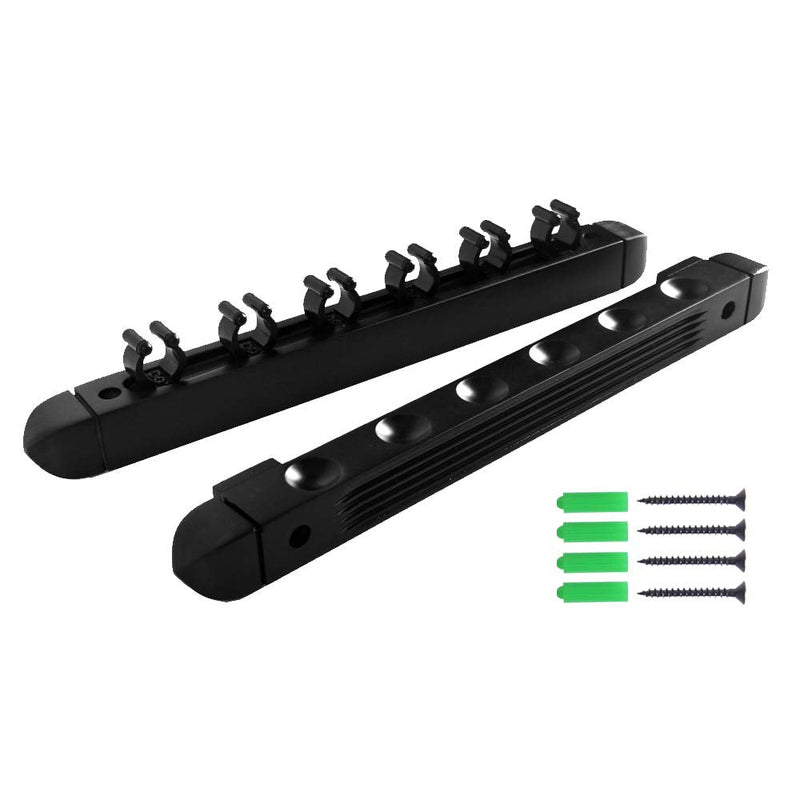 [Australia - AusPower] - MoyanSuper Pool Cue Rack Wall Mounted Rack Billiard/Pool Cue Wall Rack Cue Rest Cue Stick Holder (Black / 6 Cues) Black / 6 Cues 