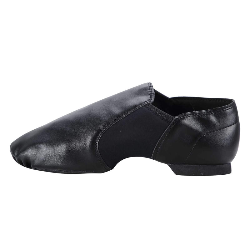 [Australia - AusPower] - Linodes PU Leather Jazz Shoe Slip On Dance Shoes for Girls and Boys (Toddler/Little Kid/Big Kid) 7 Toddler Black 