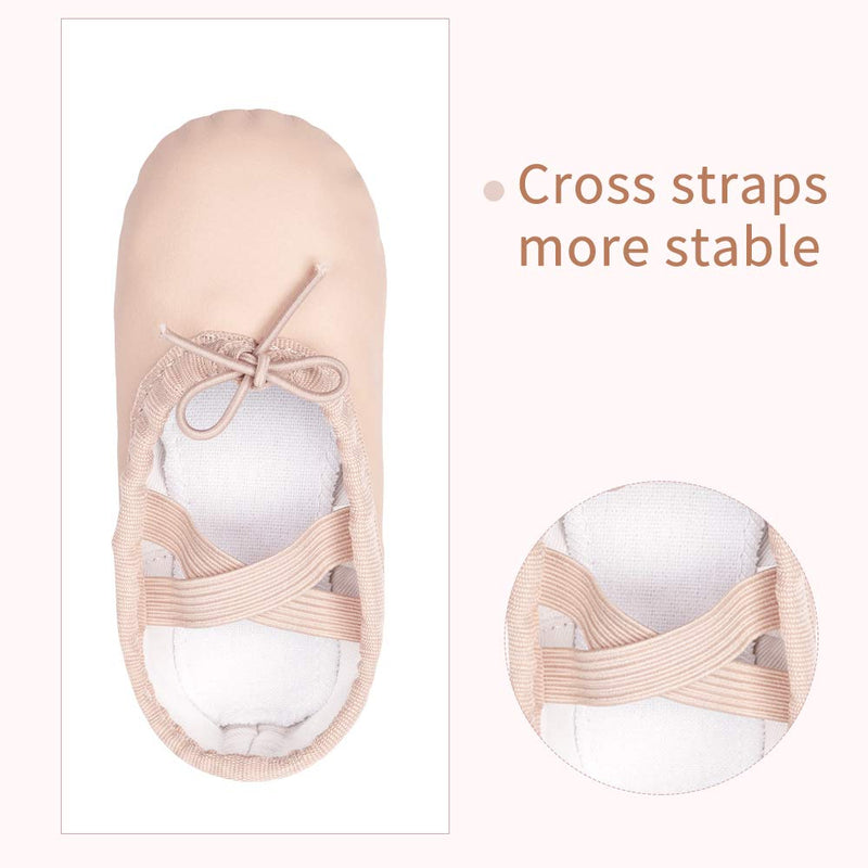 [Australia - AusPower] - Stelle Girls Ballet Practice Shoes, Yoga Shoes for Dancing 5 Toddler Ballet Pink (With Lace) 