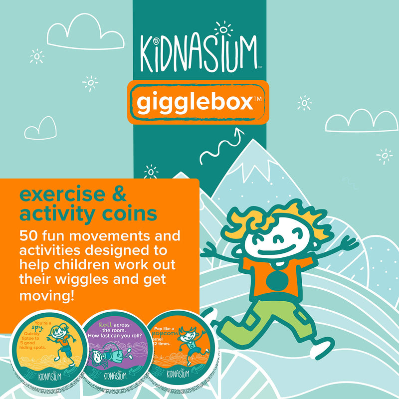 [Australia - AusPower] - Kidnasium Exercise Dice & Activity Coins, Soft Foam 6-Sided Movement Dice Fun Educational Classroom Gym Learning Game for Active Boys & Girls Ages 4 and Up 
