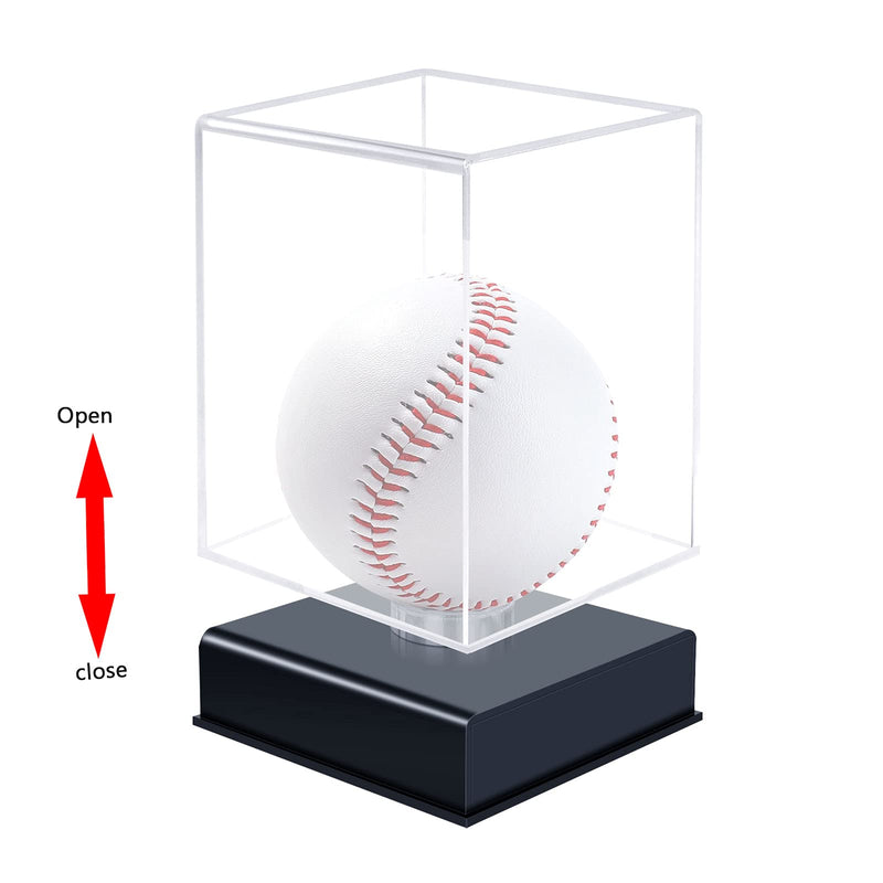 [Australia - AusPower] - KKU Baseball Display Case, Baseball Holder for Ball Display Cube Box, UV Protected Acrylic Baseball Storage Official Size Box, Memorabilia Display Case for Baseball (1Pack) 1 