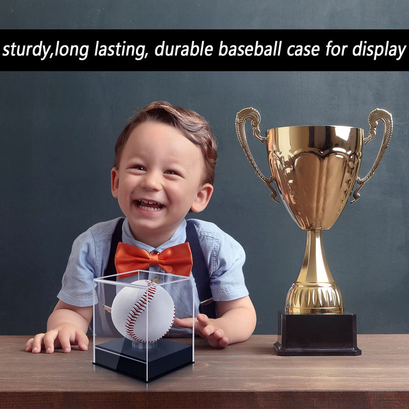 [Australia - AusPower] - KKU Baseball Display Case, Baseball Holder for Ball Display Cube Box, UV Protected Acrylic Baseball Storage Official Size Box, Memorabilia Display Case for Baseball (1Pack) 1 