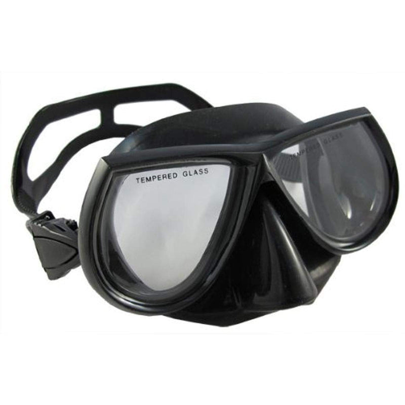 [Australia - AusPower] - Scuba Choice Scuba Diving Spearfishing Free Dive Low Volume Black Silicone Mask 