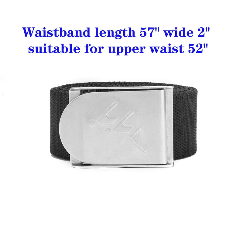 [Australia - AusPower] - MOOCY 57"X2" Diving Weight Belt Scuba Diving Weight Belt Snorkeling Waist Belt，Quick Release Buckle，Scuba Belt Buckle 