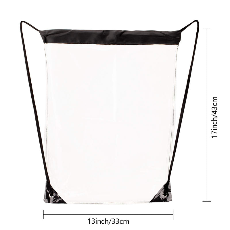 [Australia - AusPower] - 2 Pieces Clear Drawstring Bags, Waterproof Small Clear Bag for Stadium Colleges Sport Event Work Concert Security Approved 