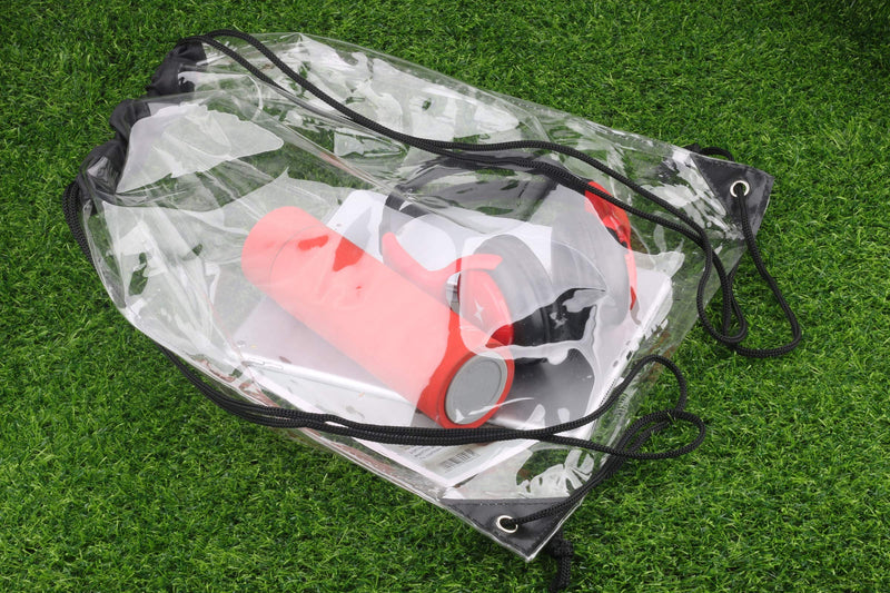 [Australia - AusPower] - 2 Pieces Clear Drawstring Bags, Waterproof Small Clear Bag for Stadium Colleges Sport Event Work Concert Security Approved 