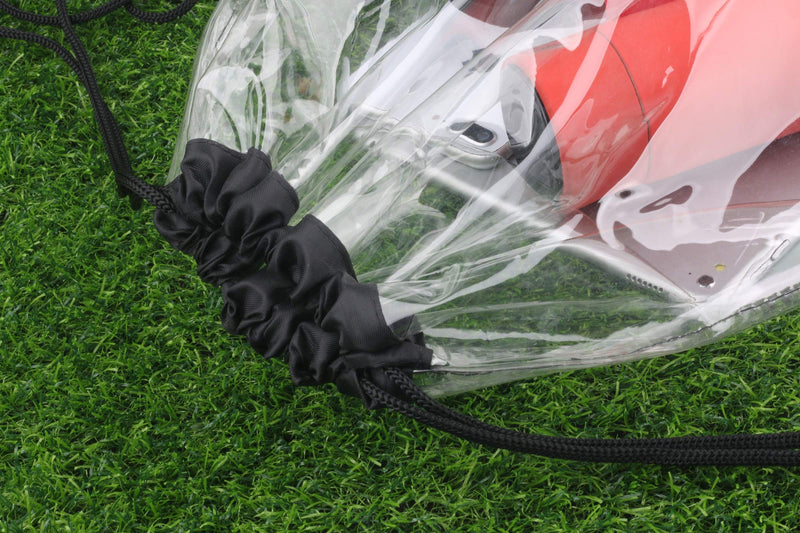 [Australia - AusPower] - 2 Pieces Clear Drawstring Bags, Waterproof Small Clear Bag for Stadium Colleges Sport Event Work Concert Security Approved 