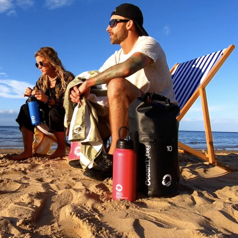 [Australia - AusPower] - Ocean Dry Bag 10L 20L 40L Waterproof All Weather Durable Lightweight Floating Dry Bags Marine Bags Waterproof Back Pack Dry Bags for Kayaking - Free Mobile Phone Case 10L Black 