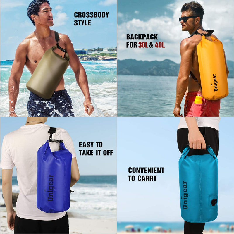 [Australia - AusPower] - Unigear Dry Bag Waterproof, Floating and Lightweight Bags for Kayaking, Boating, Fishing, Swimming and Camping with Waterproof Phone Case Army Green 2L 