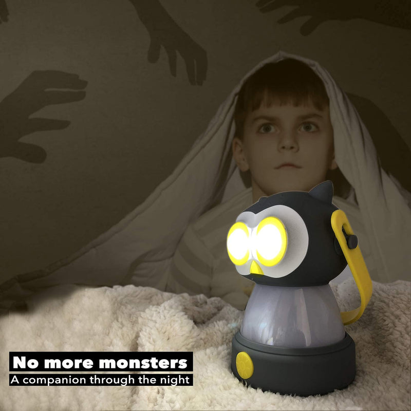 [Australia - AusPower] - FANT.LUX Outdoor Equipment LED Camping Lantern & Headlamp Set for Kids, Battery Powered Night Light for Emergency, Hurricane, Lightweight Tent Lamp - Owl 