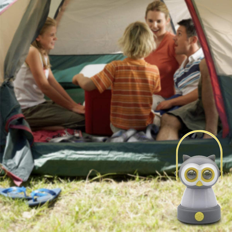 [Australia - AusPower] - FANT.LUX Outdoor Equipment LED Camping Lantern & Headlamp Set for Kids, Battery Powered Night Light for Emergency, Hurricane, Lightweight Tent Lamp - Owl 