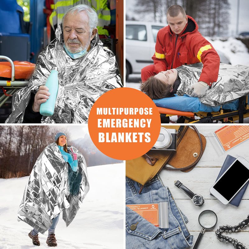 [Australia - AusPower] - Emergency Mylar Thermal Blankets -Space Blanket Survival kit Camping Blanket (Pack of 6). Perfect for Outdoors, Hiking, Survival, Bug Out Bag ，Marathons or First Aid 