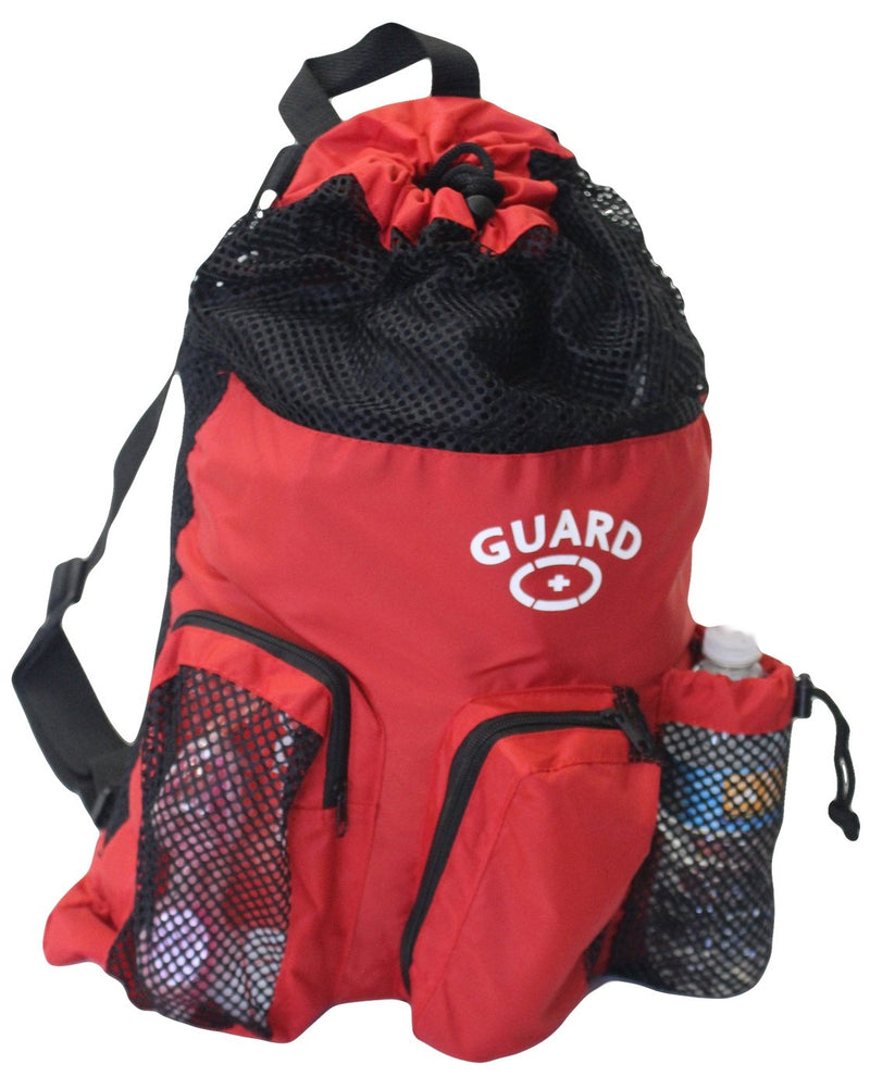 [Australia - AusPower] - Adoretex Guard Mesh Equipment Backpack, Free Whistle and Lanyard Red/Black One Size 