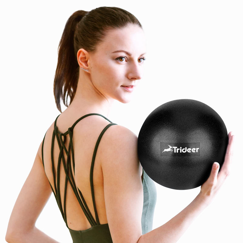 [Australia - AusPower] - Trideer Pilates Ball, Barre Ball, Mini Exercise Ball, 9 Inch Small Bender Ball, Pilates, Yoga, Core Training and Physical Therapy, Improves Balance (Home & Gym & Office) Black 