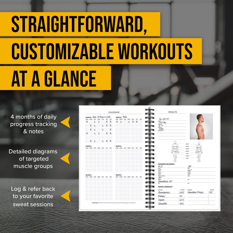 [Australia - AusPower] - NewMe Fitness Journal for Women & Men - Fitness and Nutrition Planner to Track Weight Loss, Muscle Gain, Gym, Bodybuilding Progress - Daily Personal Health Tracker 