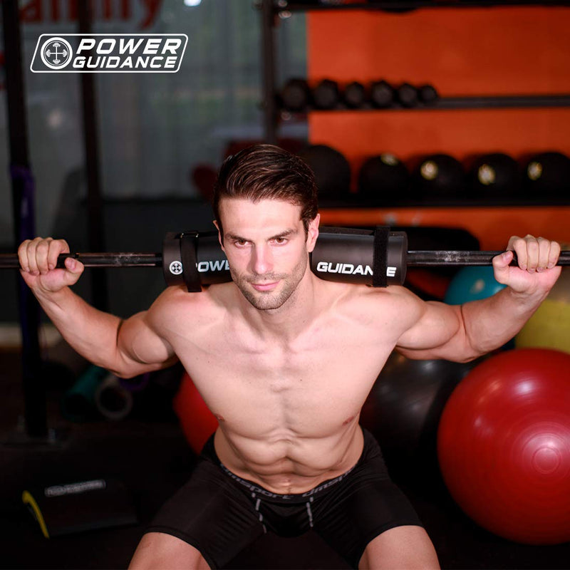 [Australia - AusPower] - POWER GUIDANCE Barbell Squat Pad - Neck & Shoulder Protective Pad - Great for Squats, Lunges, Hip Thrusts, Weight Lifting & More - Fit Standard and Olympic Bars Perfectly 
