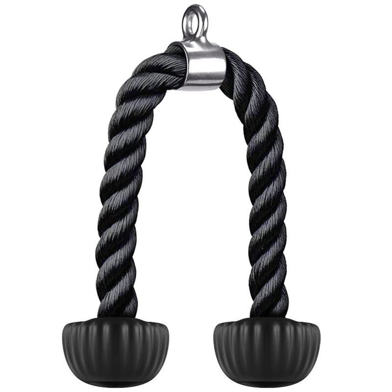 [Australia - AusPower] - SELEWARE Tricep Rope Cable Machine Attachments for Gym, 28”/36” Universal Tricep Pull Down Rope with Soft Rubber Ends for Pulley System Home Gym Workout Fitness 