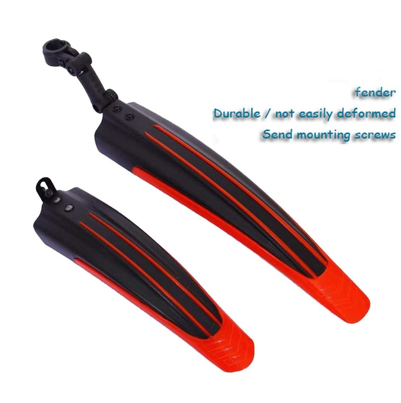 [Australia - AusPower] - Adjustable Road Mountain Bike Bicycle Cycling Tire Front/Rear Mud Guards Mudguard Fenders Set Black-1 