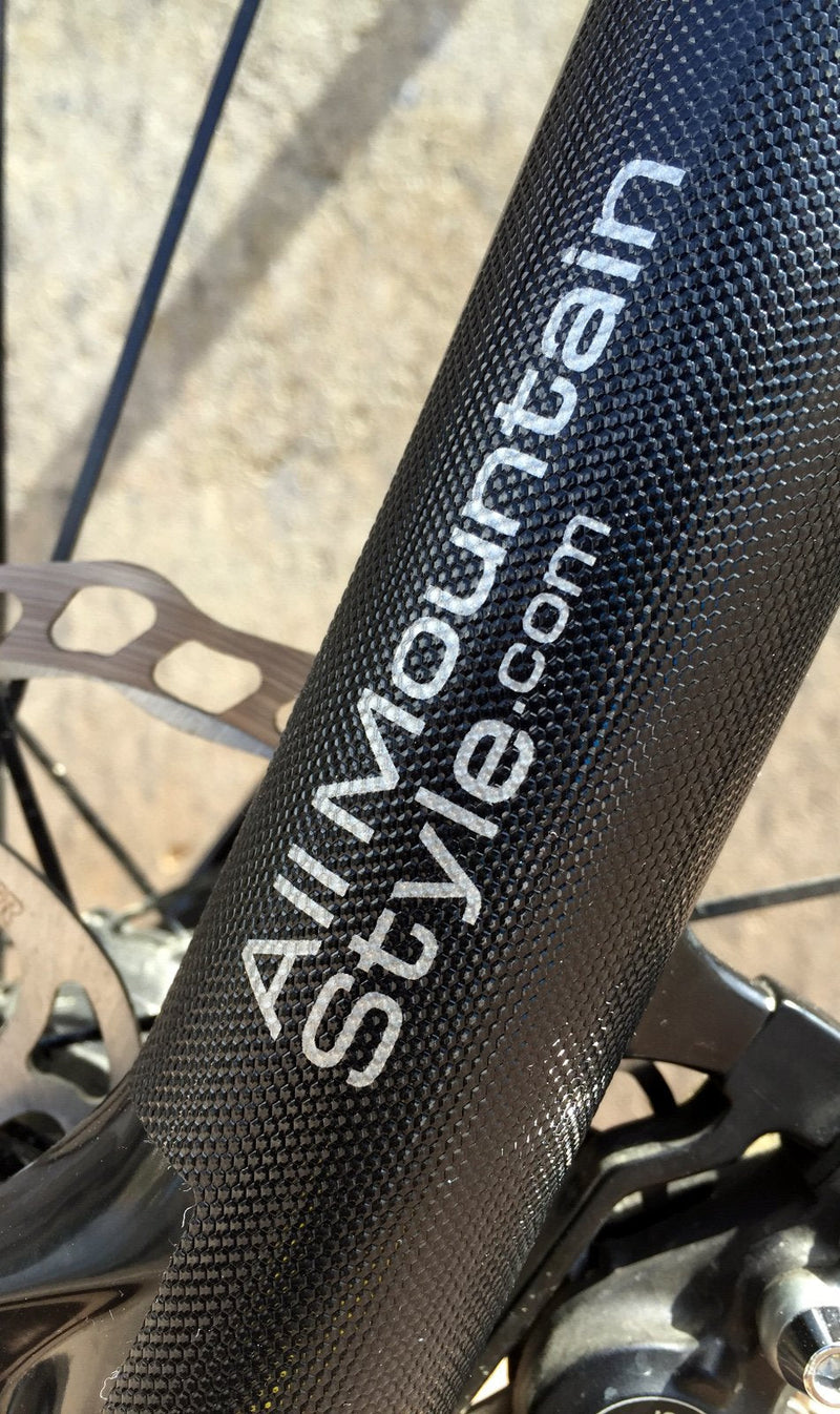 [Australia - AusPower] - All Mountain Style AMS Honeycomb High Impact Fork Guard for Bike – Protects Fork of Your Bike from Scratches and dings Black/Silver 