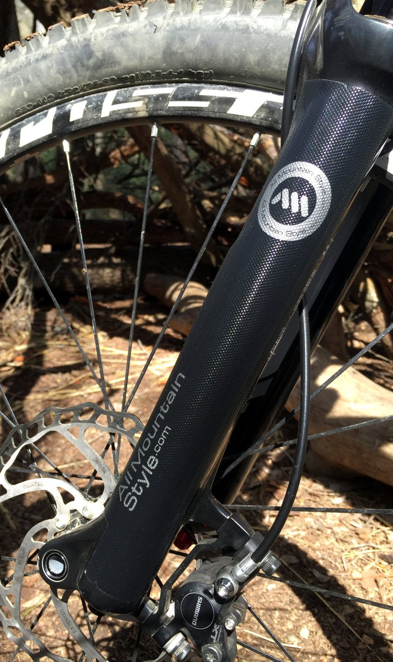 [Australia - AusPower] - All Mountain Style AMS Honeycomb High Impact Fork Guard for Bike – Protects Fork of Your Bike from Scratches and dings Black/Silver 
