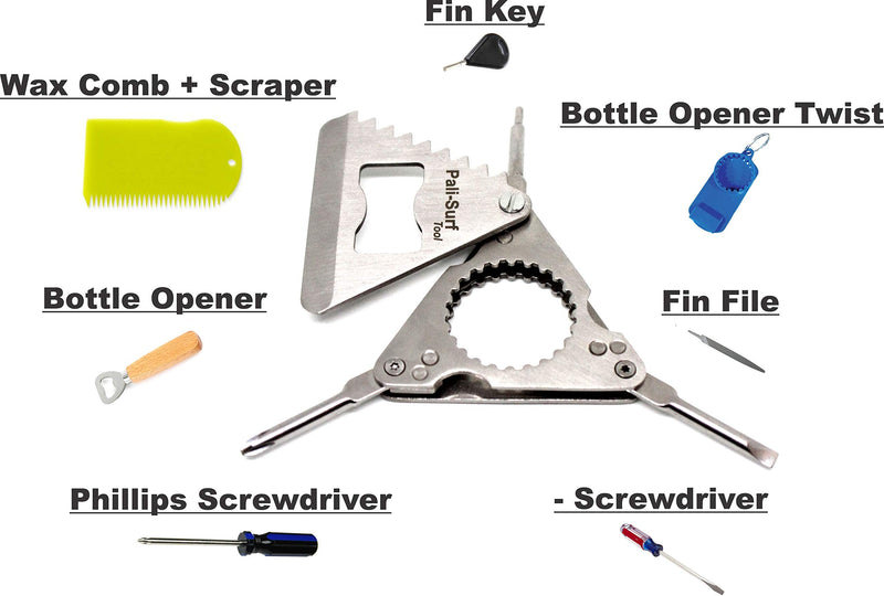 [Australia - AusPower] - A VEBODI | Ultimate SURF Gift | Keychain - Multi Tool | Fin Key | Wax Comb | Wax Scraper | Bottle Opener | Screwdrivers 