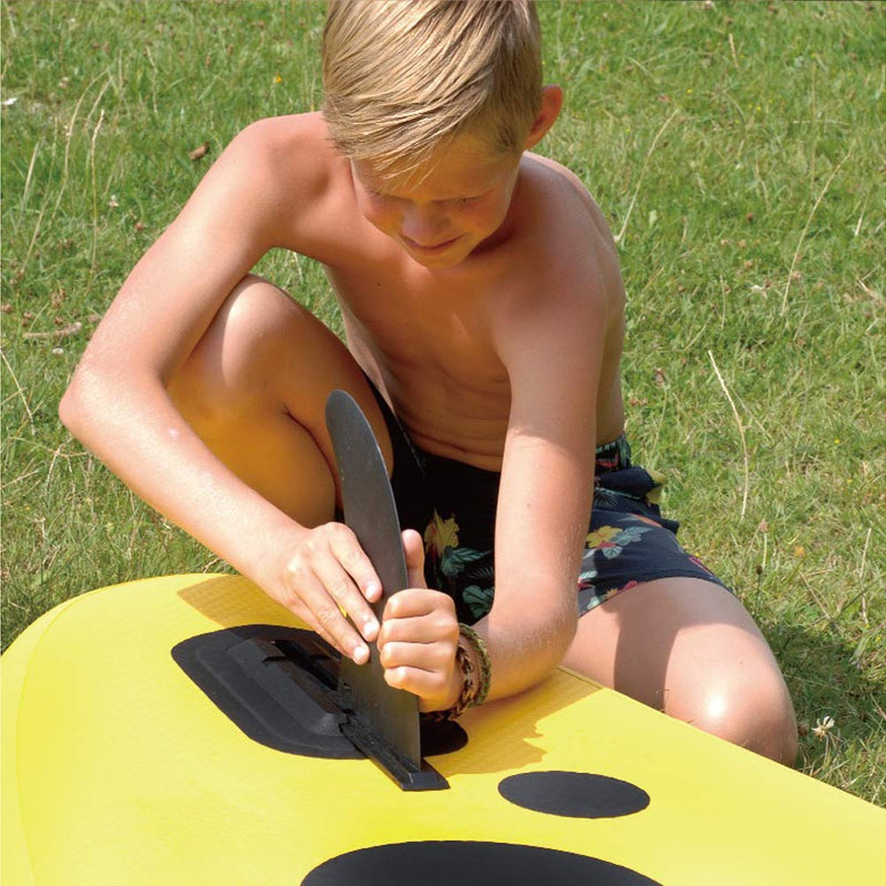 [Australia - AusPower] - DSHE Detachable Center Fin Black, Kayak Rudder Kit Skeg Tracking Fin Watershed Board for Inflatable Canoe, Stand Up Paddle SUP Boards, Surfboard 