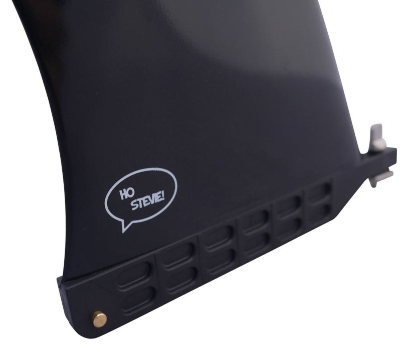 [Australia - AusPower] - Ho Stevie! Longboard/SUP Center Fin + Free No-Tool Screw [Choose Size & Color] Black 8" 