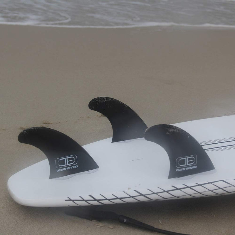 [Australia - AusPower] - OCEANBROAD Ocean Broad Surfboard Fins Thruster 3 Shortboard Fins Tri Longboard Fins with Screws Wax Comb and Key Future/FCS Fcs G5 