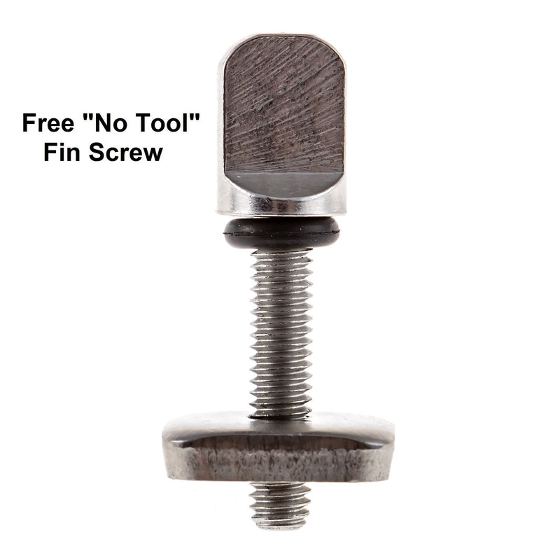 [Australia - AusPower] - SBS 10" Surf & SUP Fin - Free No Tool Fin Screw - 10 inch Center Fin for Longboard, Surfboard & Paddleboard Black 