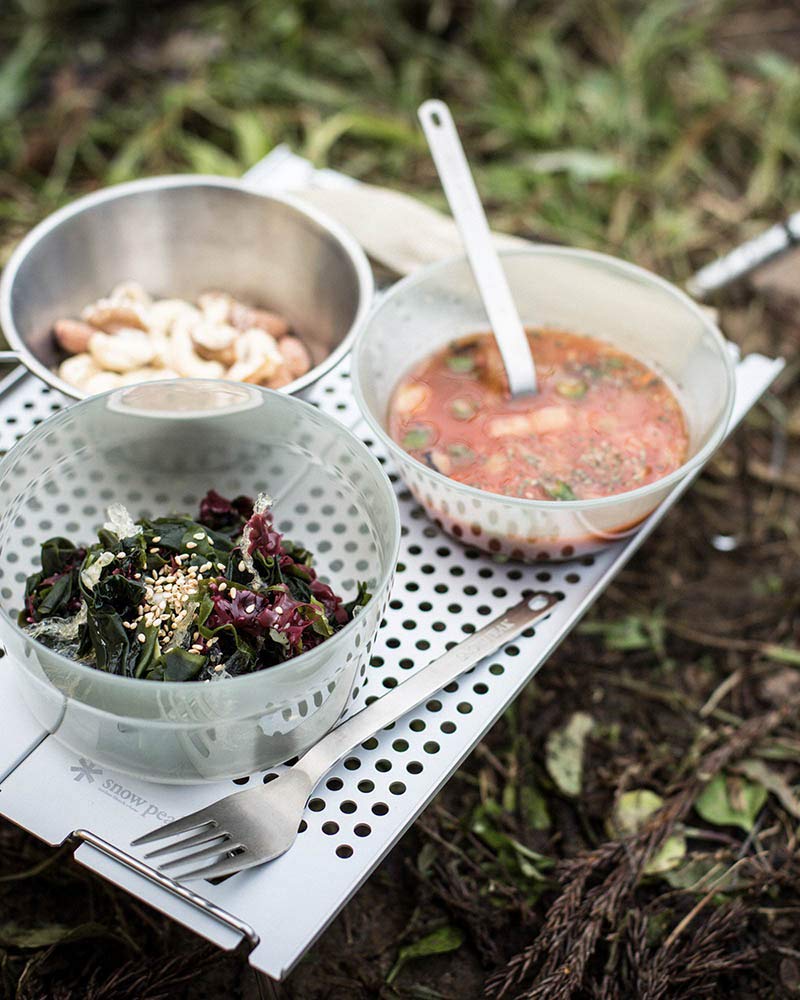 [Australia - AusPower] - Snow Peak Titanium Fork & Spoon Set - Durable & Light Camping Utensils with a Carrying Case - 1.4 oz 