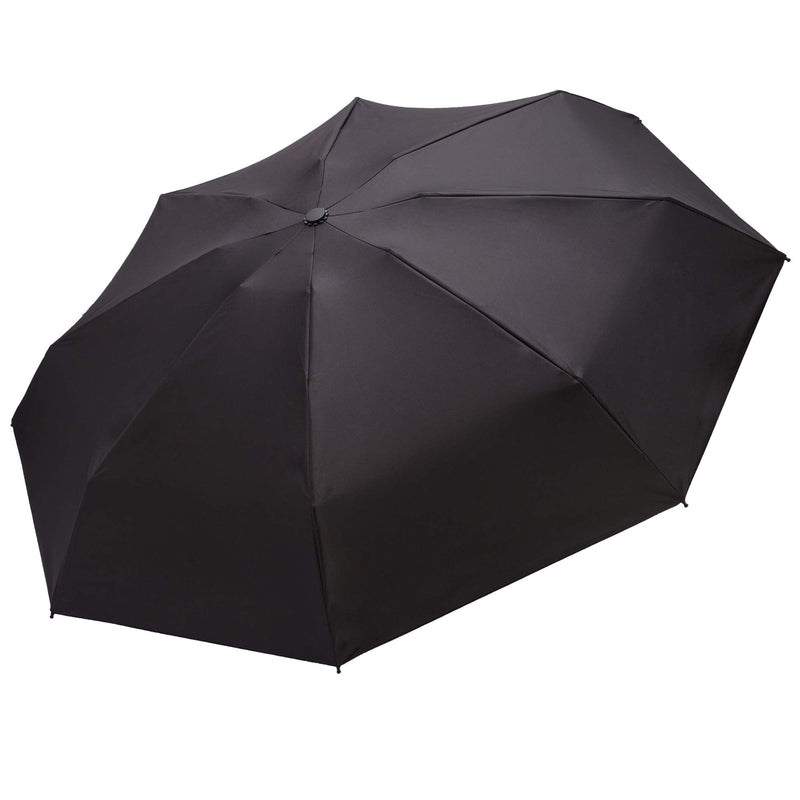 [Australia - AusPower] - Goothdurs Mini Travel Compact Windproof Umbrella - Small Folding Lightweight Sun & Rain Umbrellas with 95% UV Protection for Women Men A1_Black 