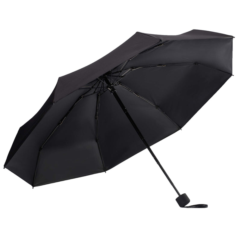 [Australia - AusPower] - Goothdurs Mini Travel Compact Windproof Umbrella - Small Folding Lightweight Sun & Rain Umbrellas with 95% UV Protection for Women Men A1_Black 