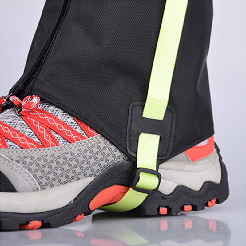 [Australia - AusPower] - HomDSim Children Leg Gaiters Outdoor Waterproof Snow Gaiter for Kids Hiking Climbing Hunting Leg Cover Shoes Gaiters Black 