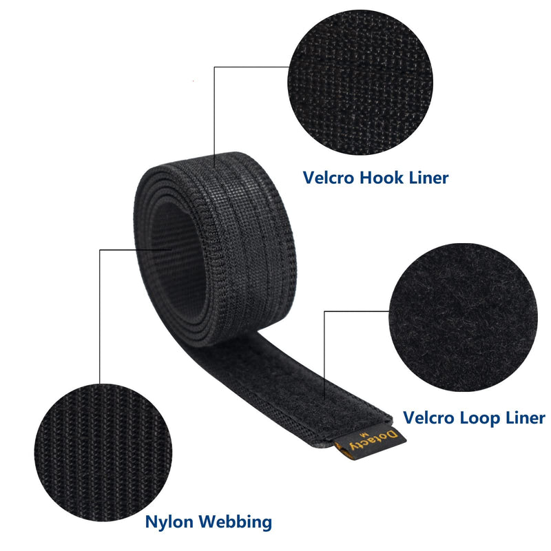 [Australia - AusPower] - Dotacty Inner Belt Hook Lined 1.5" Under Inside Belt for use with Duty/Utility/Tactical/Outer Blet Black Small 