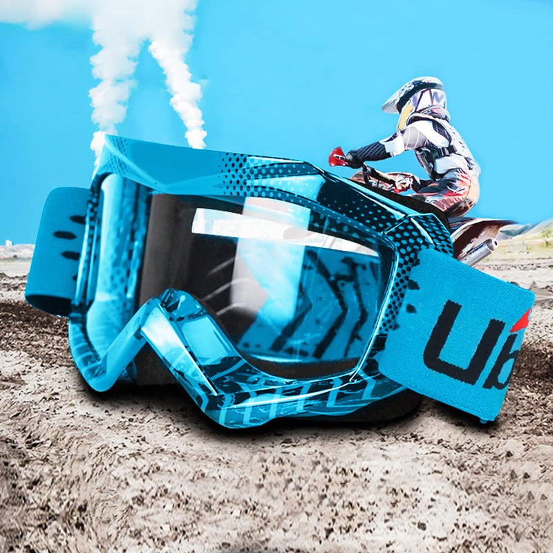 [Australia - AusPower] - Kids Teens Youth ATV Motorcycle Dirtbike Cycling Ski Snowboard Motocross Riding Goggles … Blue 